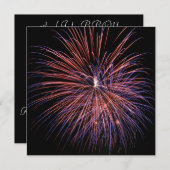 Feuerwerks-am 4. Juli Einladung (Vorne/Hinten)