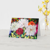Feuerwerks-Dahlie-Gruß-Karte Karte (Gelbe Blume)