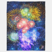 Feuerwerks Explosionen Fleece-Decke Fleecedecke (Vorderseite)
