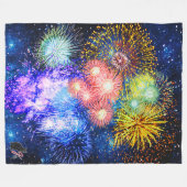 Feuerwerks Explosionen Fleece-Decke Fleecedecke (Vorderseite (Horizontal))