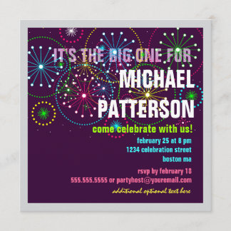 Feuerwerks-Feier für einen GROSSEN Geburtstag Einladung