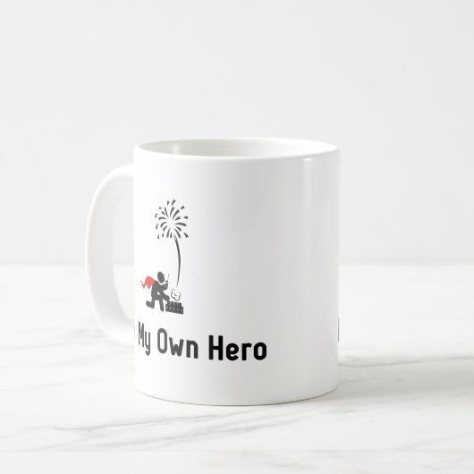 Feuerwerks-Held Kaffeetasse (Vorderseite Links)