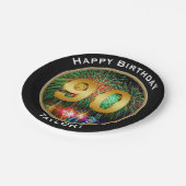 Feuerwerks-Ninetieth 90. Geburtstag mit Namen Pappteller (Schrägansicht)