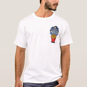 Feuerwerks-Pommes-Illustration mit goldenen Funken T-Shirt