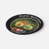 Feuerwerks-Sechzig-Fünfter 65. Geburtstag mit Pappteller (Schrägansicht)