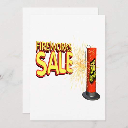 Feuerwerks-Verkauf Einladung (Vorne/Hinten)