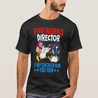 Feuerwerksdirektor Frohes 4. Juli Amerikanische Fl T-Shirt