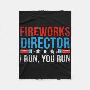 Feuerwerksdirektor I Lauf Du Lauf Lustiger 4. Juli Fleecedecke