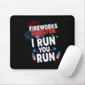 Feuerwerksdirektor I Run You Run 4. Juli Feier Mousepad (Mit Mouse)