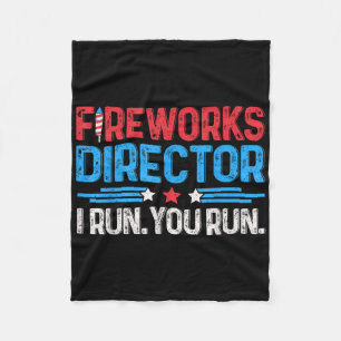 Feuerwerksdirektor I Run You Run 4. Juli Männer B Fleecedecke