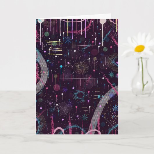 Feuerwerksdisplay: Abstrakte Kunst Karte (Kleine Pflanze)