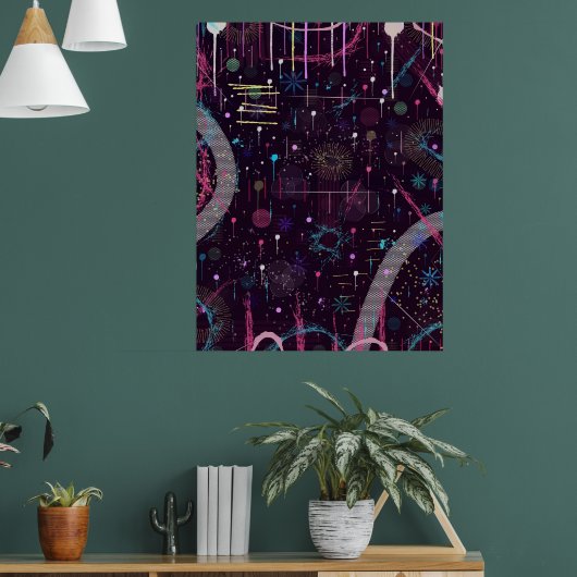 Feuerwerksdisplay: Abstrakte Kunst Poster (Wohnzimmer 1)