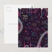 Feuerwerksdisplay: Abstrakte Kunst Postkarte (Vorne/Hinten)