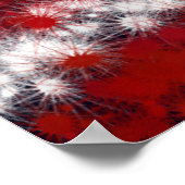 Feuerwerksfahne US Flagge Poster (Ecke)