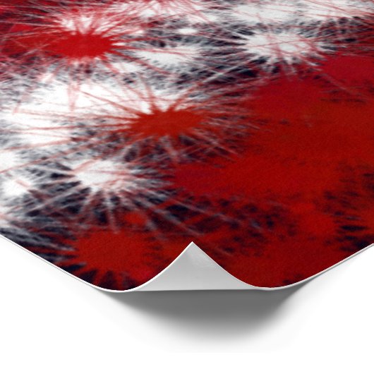 Feuerwerksfahne US Flagge Poster (Ecke)