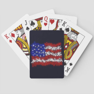 Feuerwerksfahne US Flagge Spielkarten