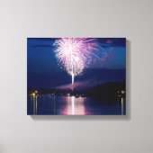 Feuerwerksfeier am East Gull Lake Leinwanddruck (Vorderseite)