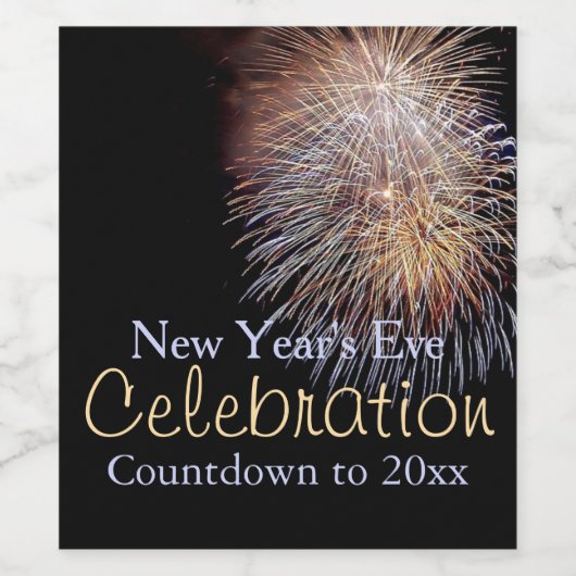 Feuerwerksfeier Party Weinetikett (Einzelnes Label)