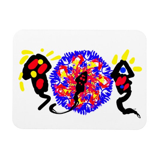 Feuerwerksfreude Magnet (Horizontal)