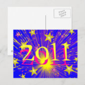 Feuerwerkskarte "2011" postkarte (Vorne/Hinten)