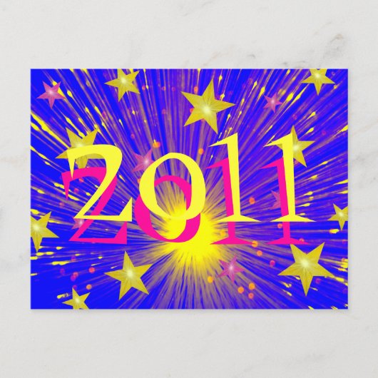 Feuerwerkskarte "2011" postkarte (Vorderseite)