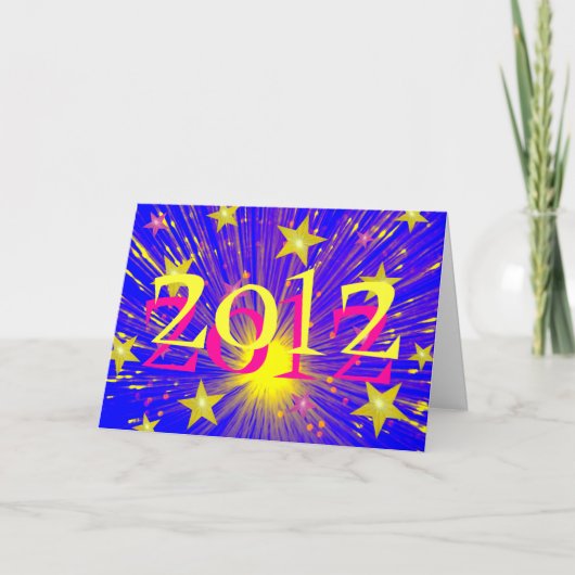 Feuerwerkskarte "2012" feiertagskarte (Vorderseite)