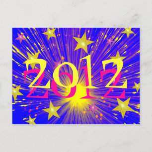 Feuerwerkskarte "2012" postkarte