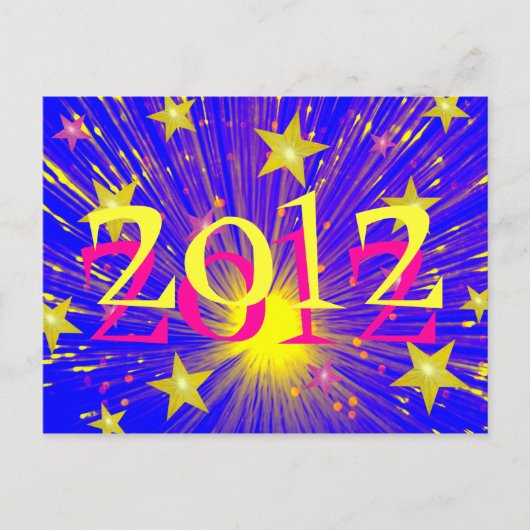 Feuerwerkskarte "2012" postkarte (Vorderseite)