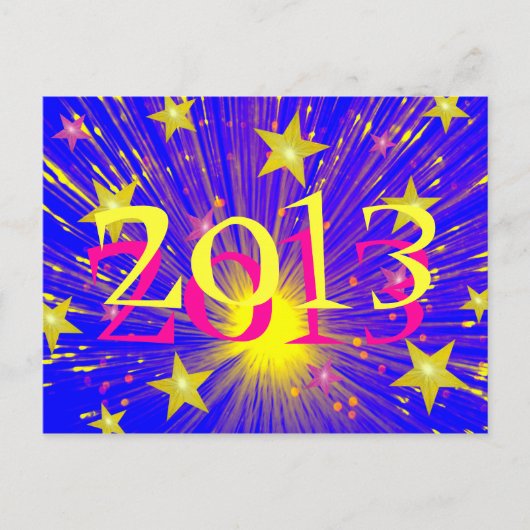 Feuerwerkskarte "2013" postkarte (Vorderseite)