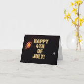Feuerwerkskarte 8 4. Juli Karte (Gelbe Blume)