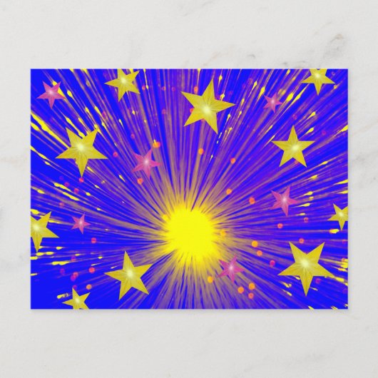 Feuerwerkskarte Postkarte (Vorderseite)