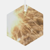 Feuerwerkskörper 15 Hexagon-Ornament aus Glas Ornament Aus Glas (Rückseite)