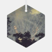 Feuerwerkskörper 19 Hexagon-Ornament aus Glas Ornament Aus Glas (Rückseite)