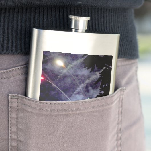 Feuerwerkskörper 1 Messkolben aus nicht rostendem Flachmann (Beispiel)