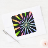 Feuerwerkskörper 1 quadratischer aufkleber (Umschlag)