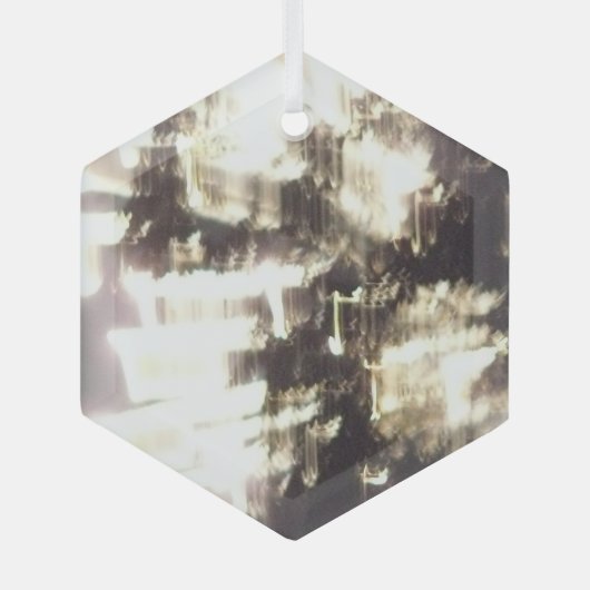 Feuerwerkskörper 2 Glashexagon Ornament Aus Glas (Vorderseite)