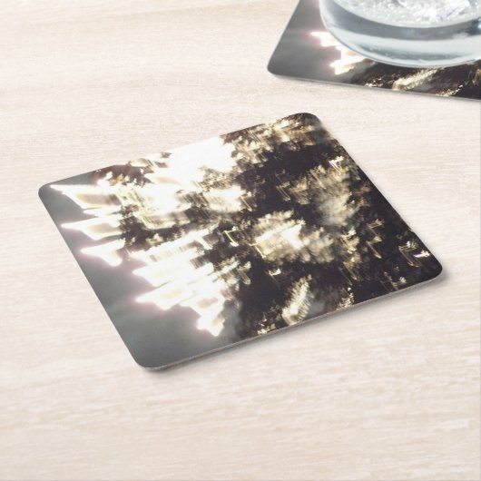 Feuerwerkskörper 2 Untersetzer auf Papier (angewinkelt)