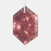 Feuerwerkskörper 3 Hexagon Ornament Aus Glas (Vorderseite Links)