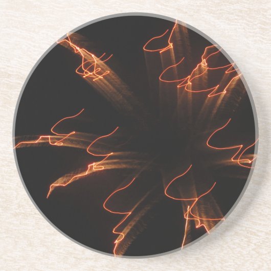 Feuerwerkskörper 3 sandstein untersetzer (Vorne)