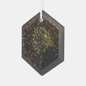 Feuerwerkskörper 4 Glashexagon Ornament Aus Glas (Vorderseite Links)