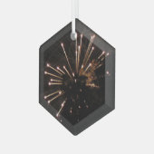 Feuerwerkskörper 5 Glashexagon Ornament Aus Glas (Vorderseite Links)
