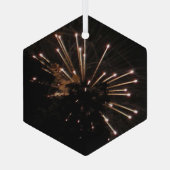 Feuerwerkskörper 5 Glashexagon Ornament Aus Glas (Rückseite)