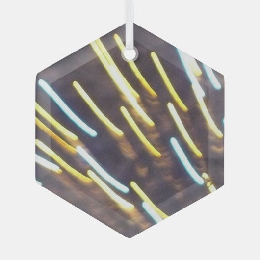 Feuerwerkskörper 6 Glashexagon Ornament Aus Glas (Vorderseite)