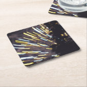 Feuerwerkskörper 6 Untersetzer auf Papier (angewinkelt)