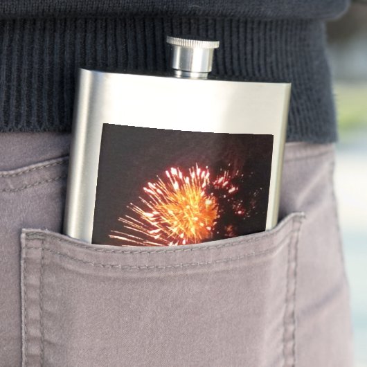 Feuerwerkskörper 8 Edelstahlkolben Flachmann (Beispiel)