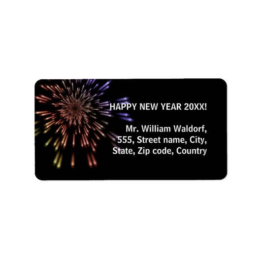Feuerwerkskörper Adressaufkleber (Vorne)