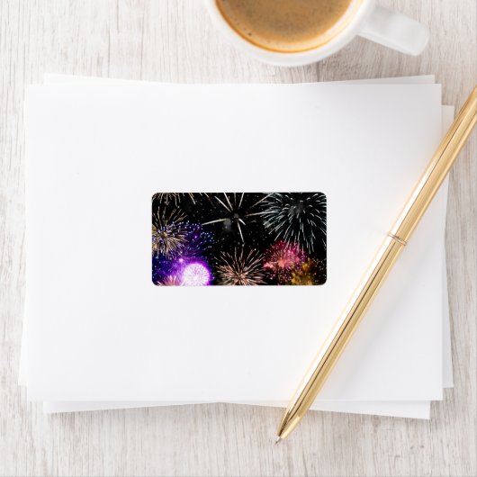 Feuerwerkskörper Adressaufkleber (Insitu)