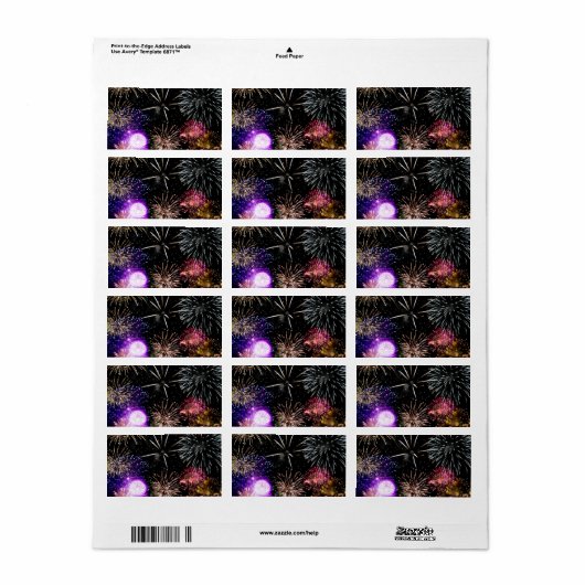 Feuerwerkskörper Adressaufkleber (Vorne)