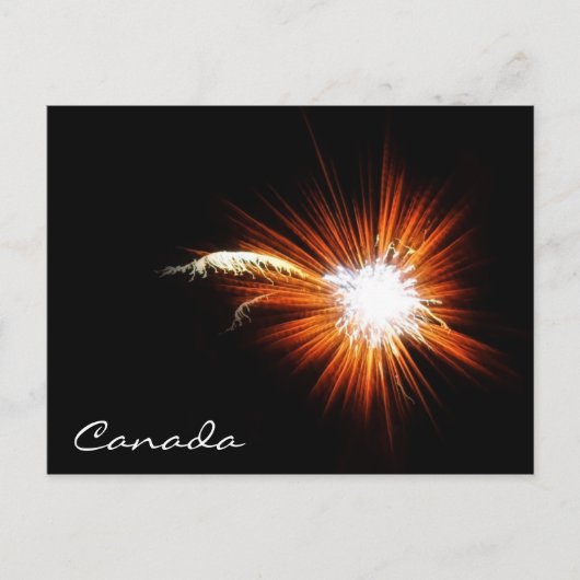 Feuerwerkskörper am Tag Kanada Postkarte (Vorderseite)