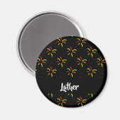 Feuerwerkskörper auf schwarz magnet (Vorderseite/Rückseite)